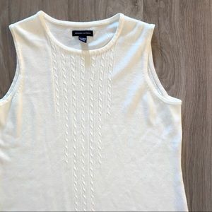 White Knit Vintage Tank Top